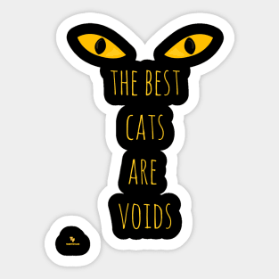 Void Cats Black Kitty Love Slogan Sticker